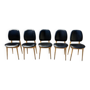 (Lot) 5 Chaises Pégase, - pierre