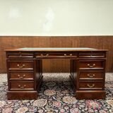 Classic English Desk with Green Leather