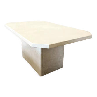 Travertine coffee table