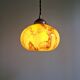 Trio de suspensions art déco en opaline marbrée, Scailmont, 1920-30