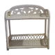 White rattan shelf