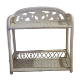 White rattan shelf