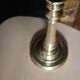 Large brass torch candle holder