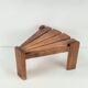 Brutalist Triangular Side Table by Dittman for Awa Radbound, 1960s
