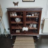 Meuble bibliothèque vitrée style anglais