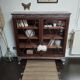 Meuble bibliothèque vitrée style anglais