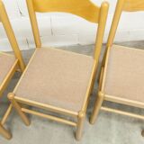 Modernist convertible oval table set and 4 matching chairs 1990