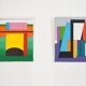 Guy Vandenbranden, Abstract Geometric Oil on Canvas