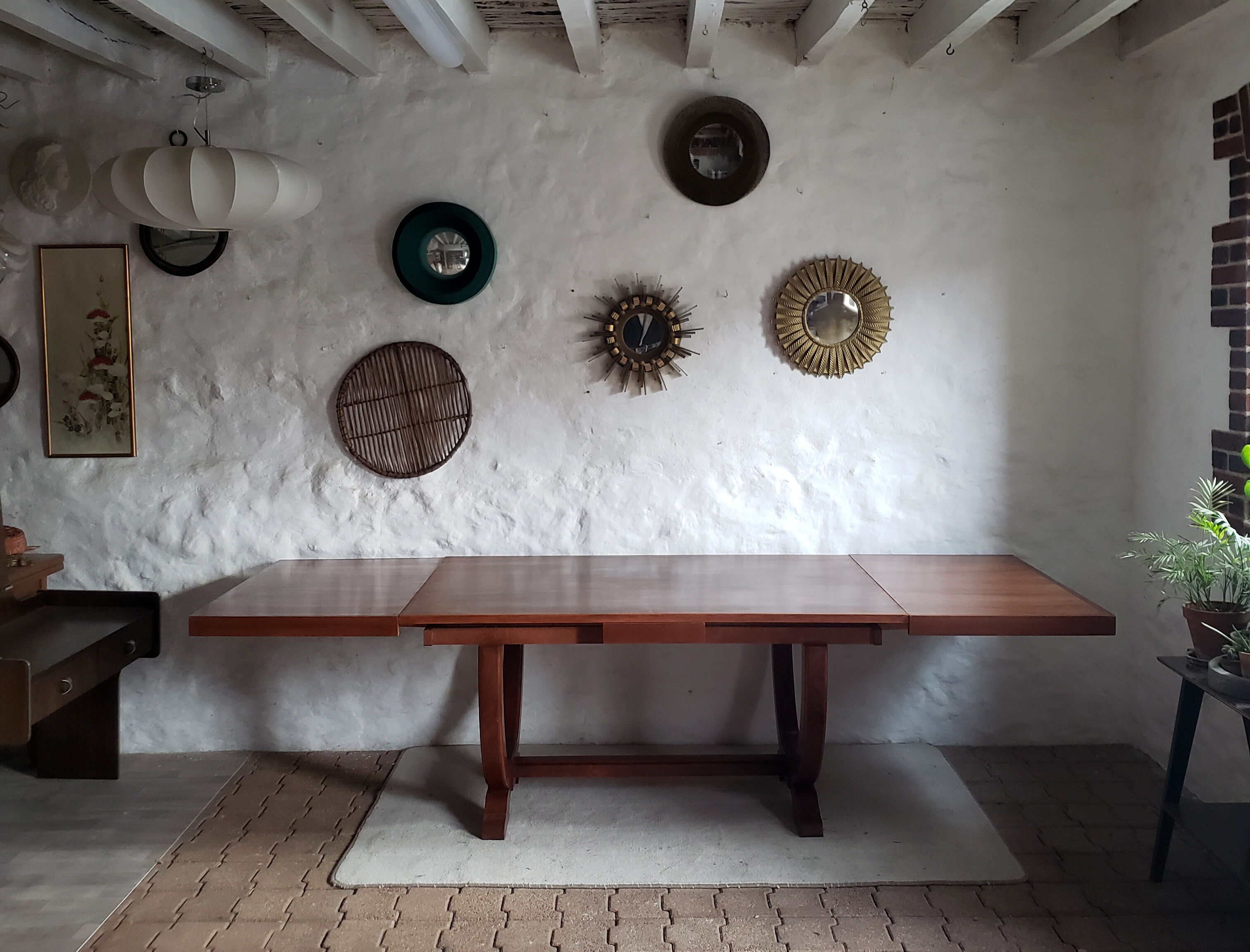 Walnut art-deco table