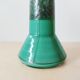 Hand-painted turquoise-lined glass vase