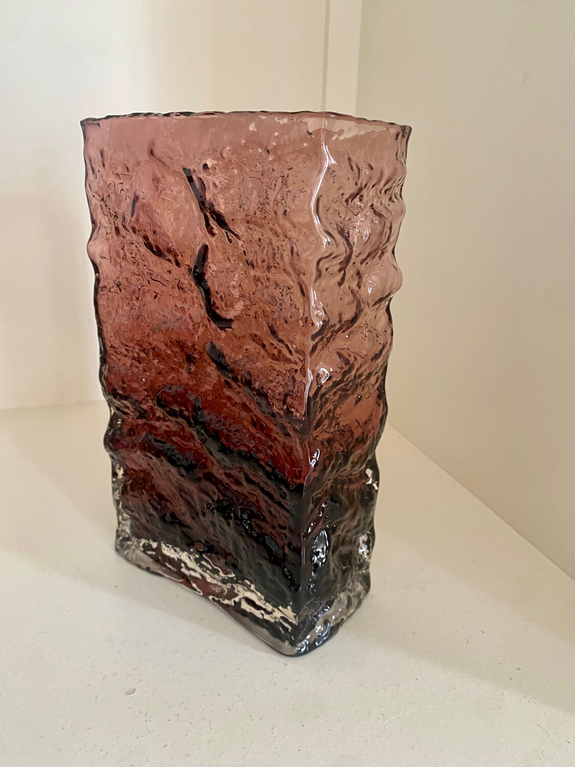 Vase Geoffrey Baxter Whitefriars purple glass 60s 70s