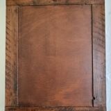 19th century Tramp Art mirror in hand-carved wood, original glass 69 x 50 cm