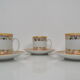 Set of Five cups and saucers,by company Epiag,circa 1920's