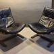 Pair of Scandinavian armchairs "Kengu" by E. & N. Solheim for Rybo, 1970