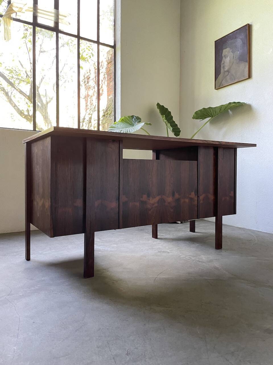 Desk and its Scandinavian rosewood chair