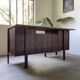 Bureau et sa chaise scandinave palissandre