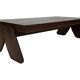 Vintage Coffee Table Wengé Brutalist Postmodern 70's Design
