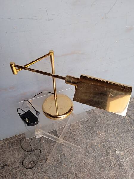 Vintage design brass reading desk lamp ep 1970