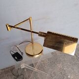 Lampe de bureau liseuse en laiton design vintage ep 1970