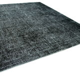 Tapis oriental surteint noué à la main 298 cm x 365 cm tapis en laine noire