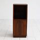 Cabinet with vinyl storage compartment