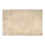 Floral Oushak Vintage Area Carpet