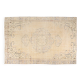 Floral Oushak Vintage Area Carpet
