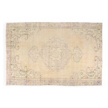 Floral Oushak Vintage Area Carpet