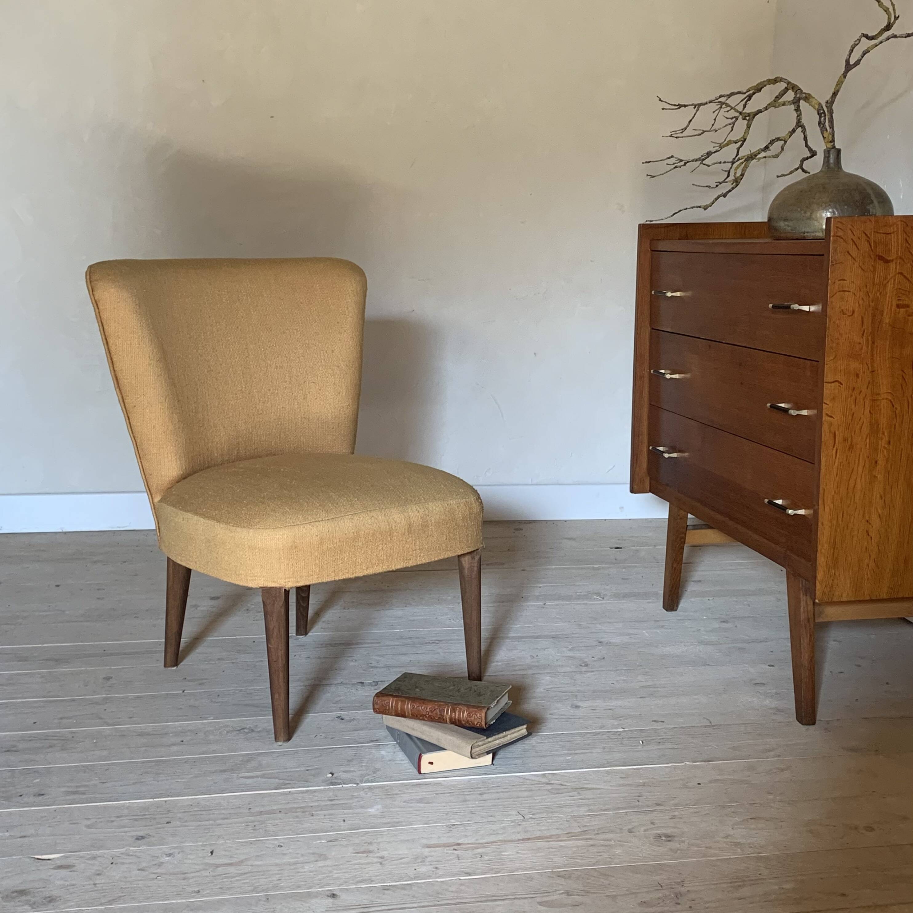 Yellow cocktail armchair