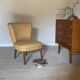 Yellow cocktail armchair