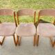 Lot de 3 chaises traineau SELF , dlg de Baumann , 1970'