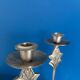 Set of 2 Art Deco Style Metal Candlesticks - Elegant and Vintage Candle Holders