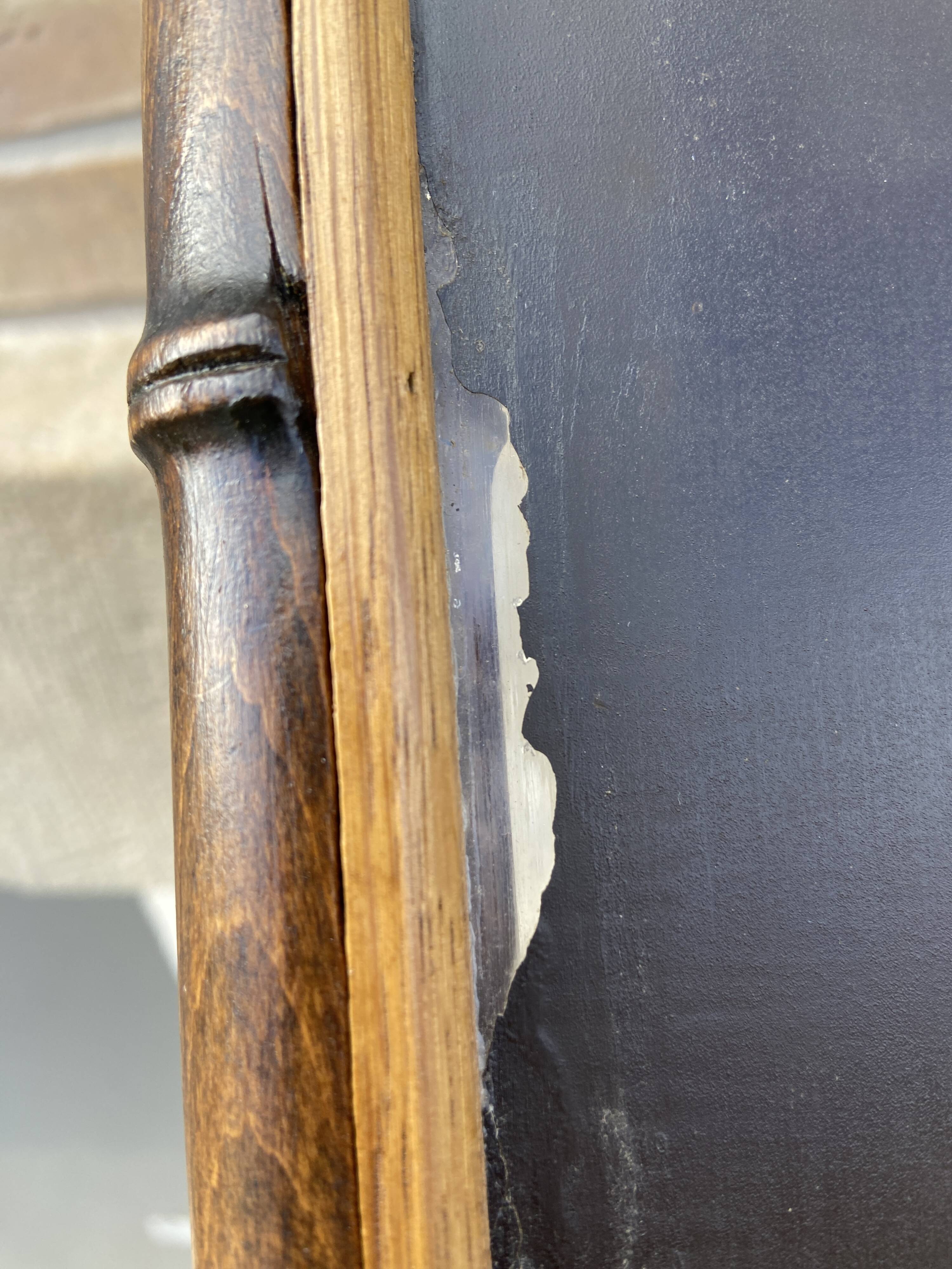 small vintage mirror mirror Faux bamboo French Mirror 1920s