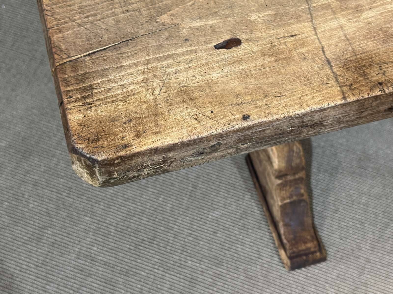 Table monastère en chêne brut XIXème