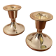 Pair of vintage silver metal candle holders