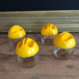 Cooked vintage Pyrex eggs