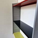 Metal wall mounted shelving unit by NVF, The Netherlands 1960's