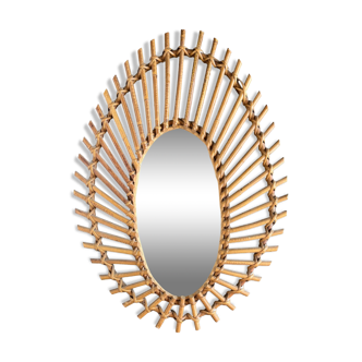 Rattan mirror