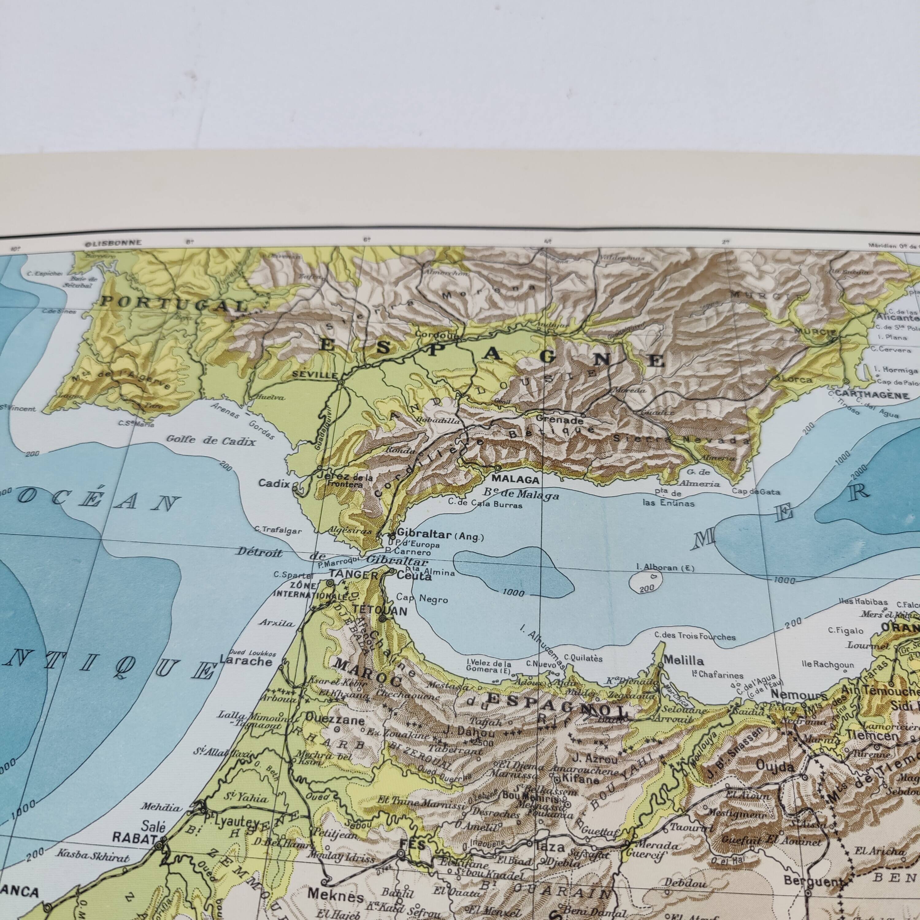 Carte Afrique du Nord 1950