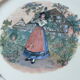 Dish and 12 plates Loux Obernai Sarreguemines Faience ancienne - Dessert service