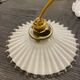 Set of 2 opaline suspensions delivered with new cable, socket and support in new brass