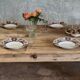 Solid oak farmhouse table "brut" 247x89, top "chocolate oak"