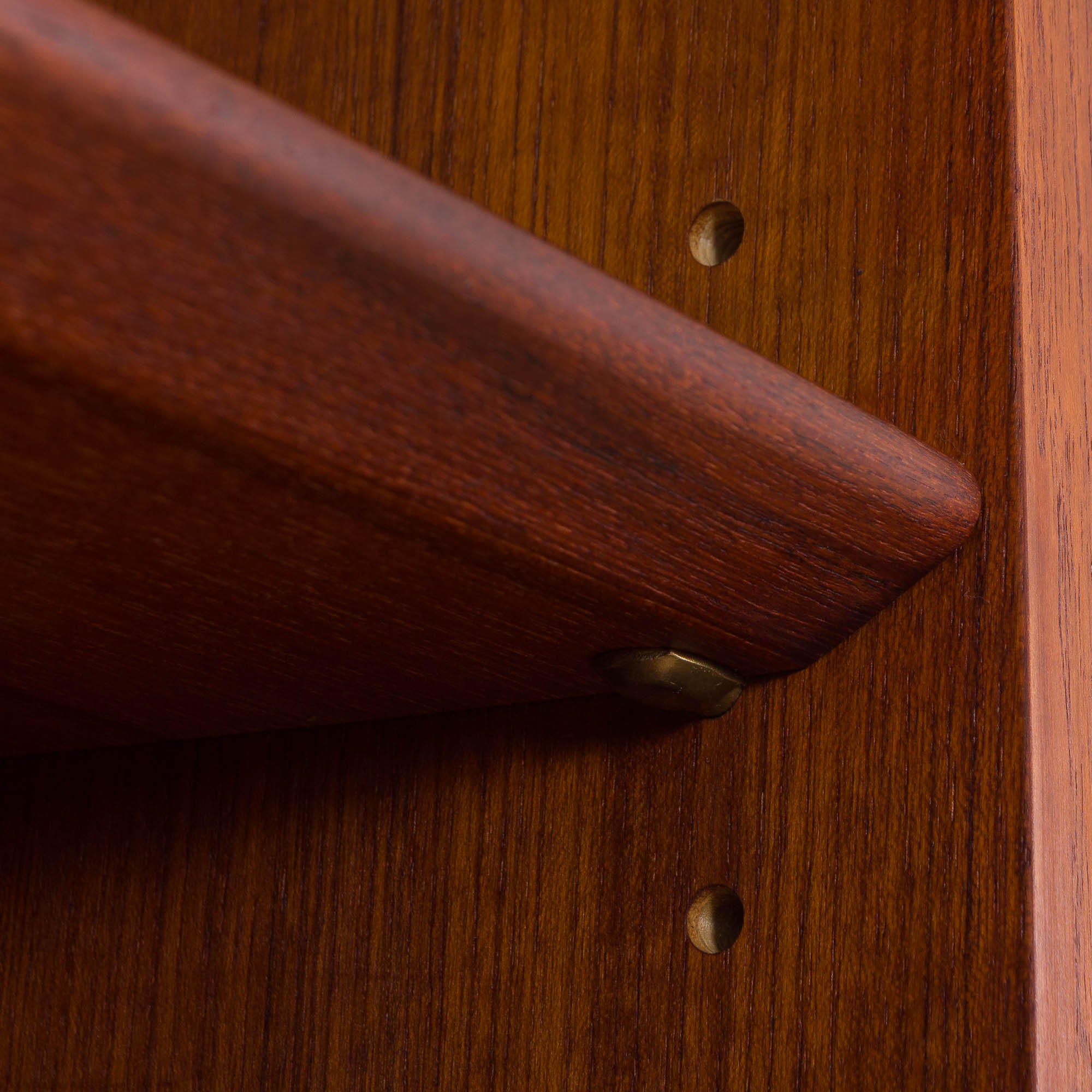 Johannes Sorth Nexo two sections bookcase with a secretaire in teak, Danish, 60s
