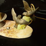 lamp to lay on marble base art deco sculpture in regulation signed tedd