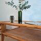 Vintage rectangular rattan and bamboo coffee table