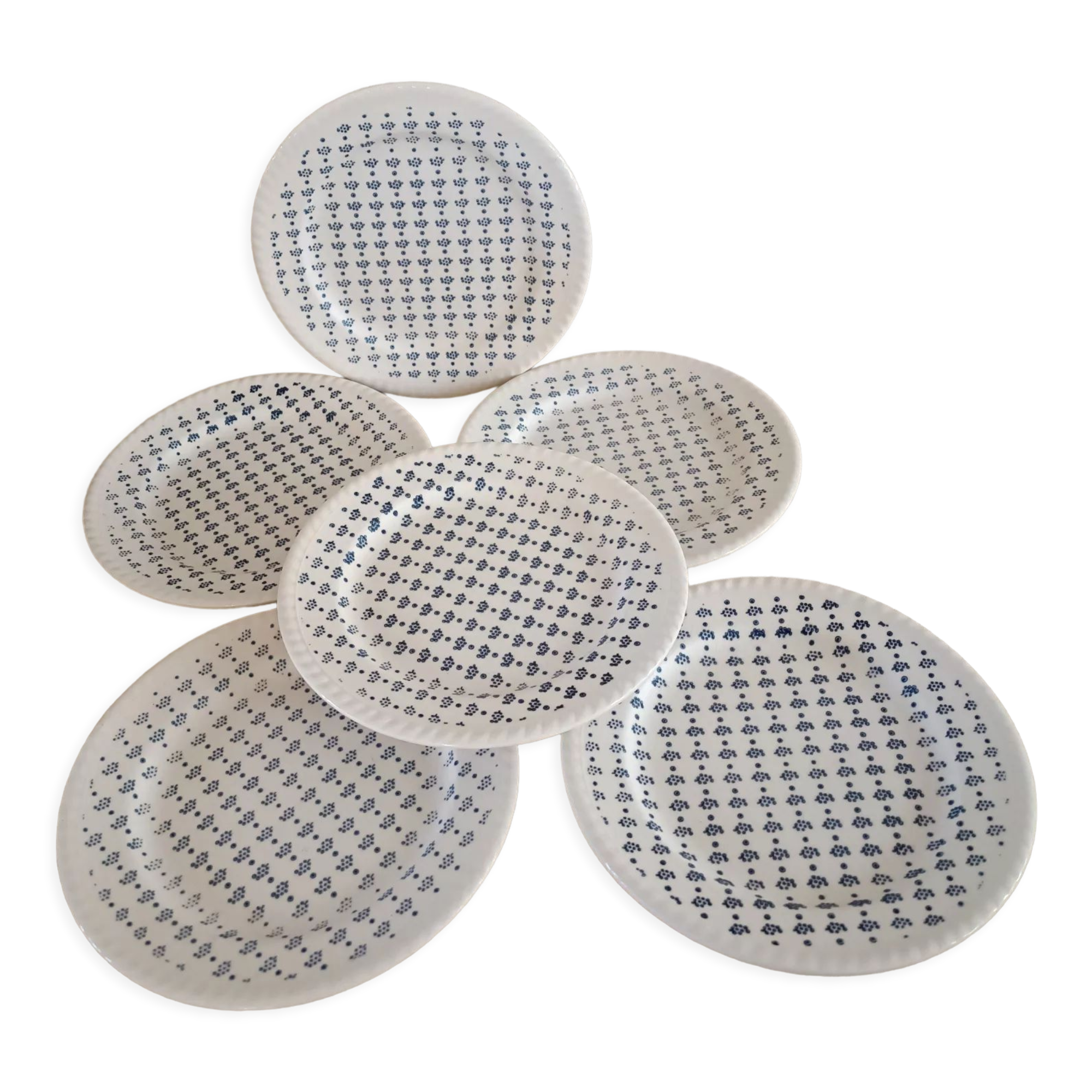 Set of 6 iron earth plates