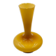 Vintage ochre opaline vase with a fluted neck