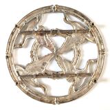 Silea silver metal duck trivet