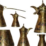 Ancien pot à café Dallah damasquiné Egypte