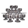 Set of 10 Art Deco crystal footed bowls.